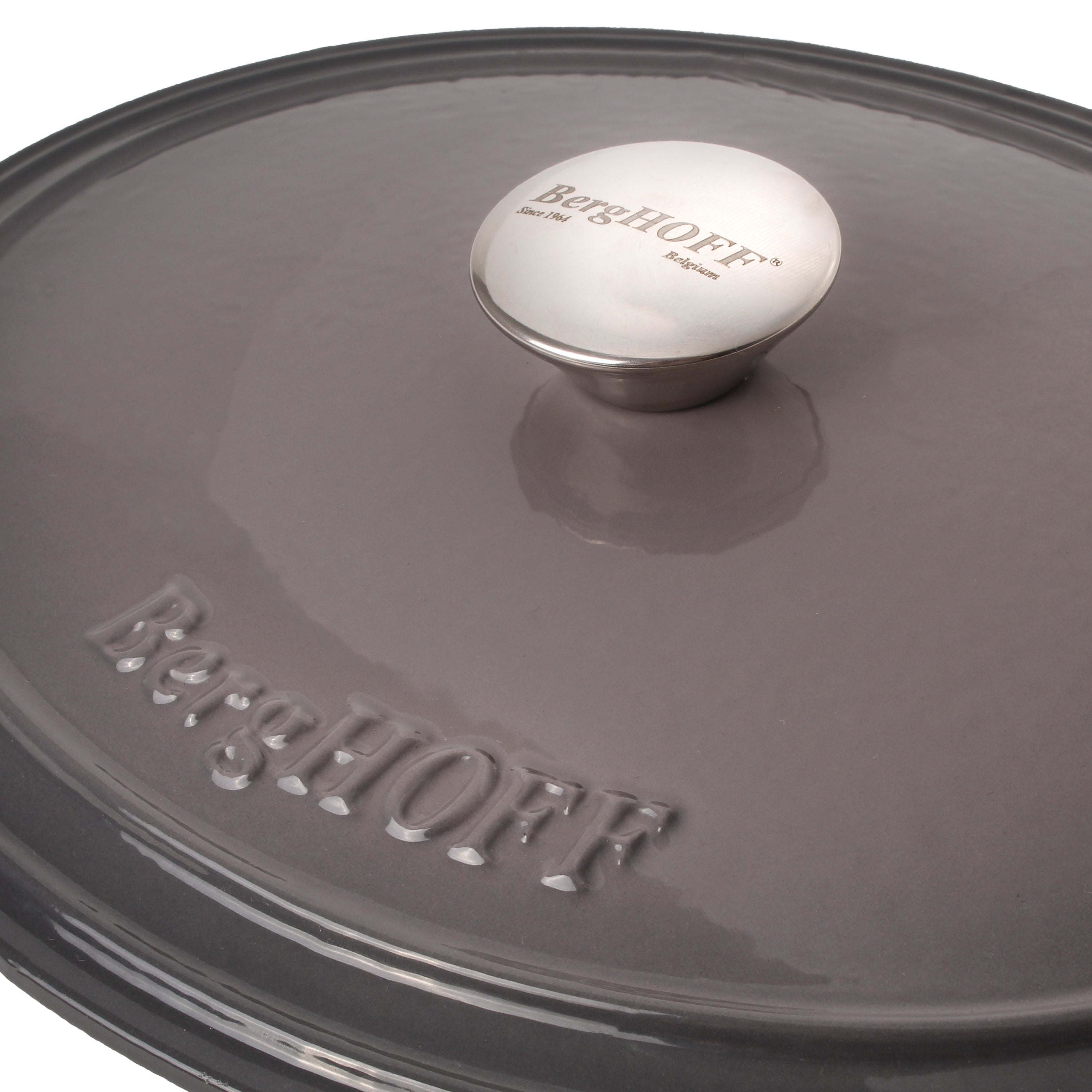 BergHOFF Neo Cast Iron 5-Quart Oval Dutch Oven with Lid | 11.5-Inch Enameled Cookware for Braising, Roasting & Baking | Perfect for Soups, Stews & Bread Making