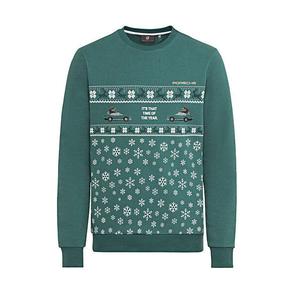 Porsche Unisex Christmas Sweater Green - Festive Holiday Pullover for Men & Women - Perfect for Xmas Parties, Family Gatherings & Winter Celebrations