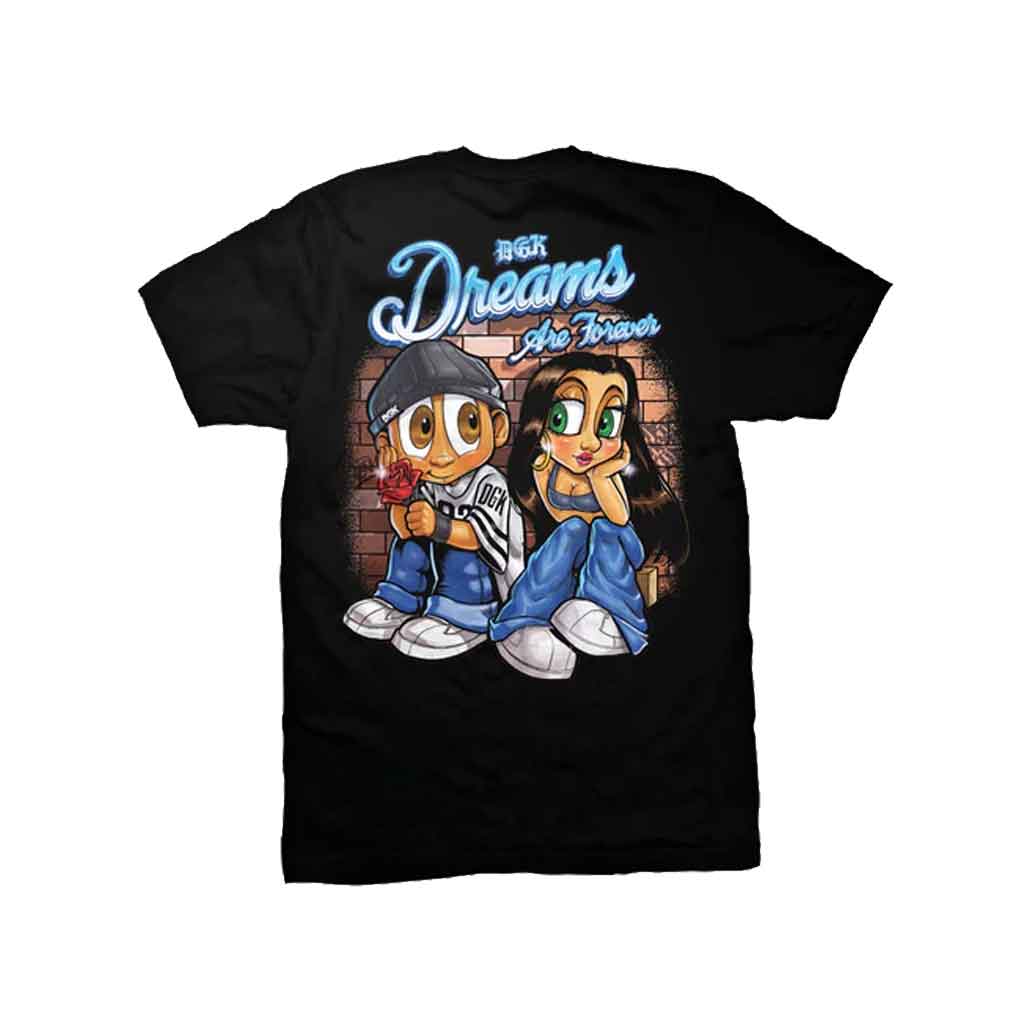 DGK Dreams Are Forever Short Sleeve T-Shirt for Men - Black - Casual Streetwear for Everyday Wear & Urban Fashion