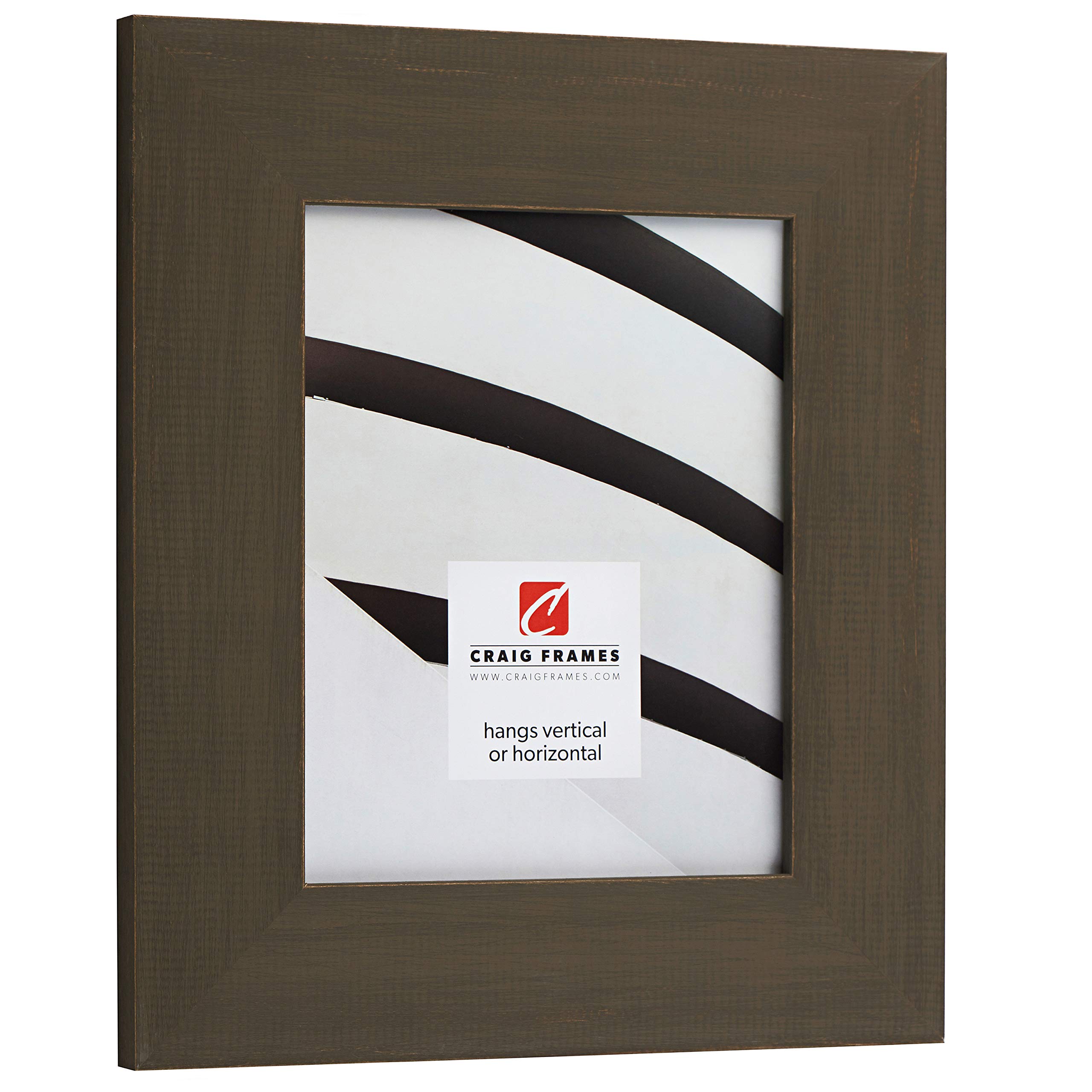 Craig Frames Jasper 12x16 Inch Wide Picture Frame in Country Whiskey Brown - Perfect for Wall Decor, Family Photos, and Art Displays