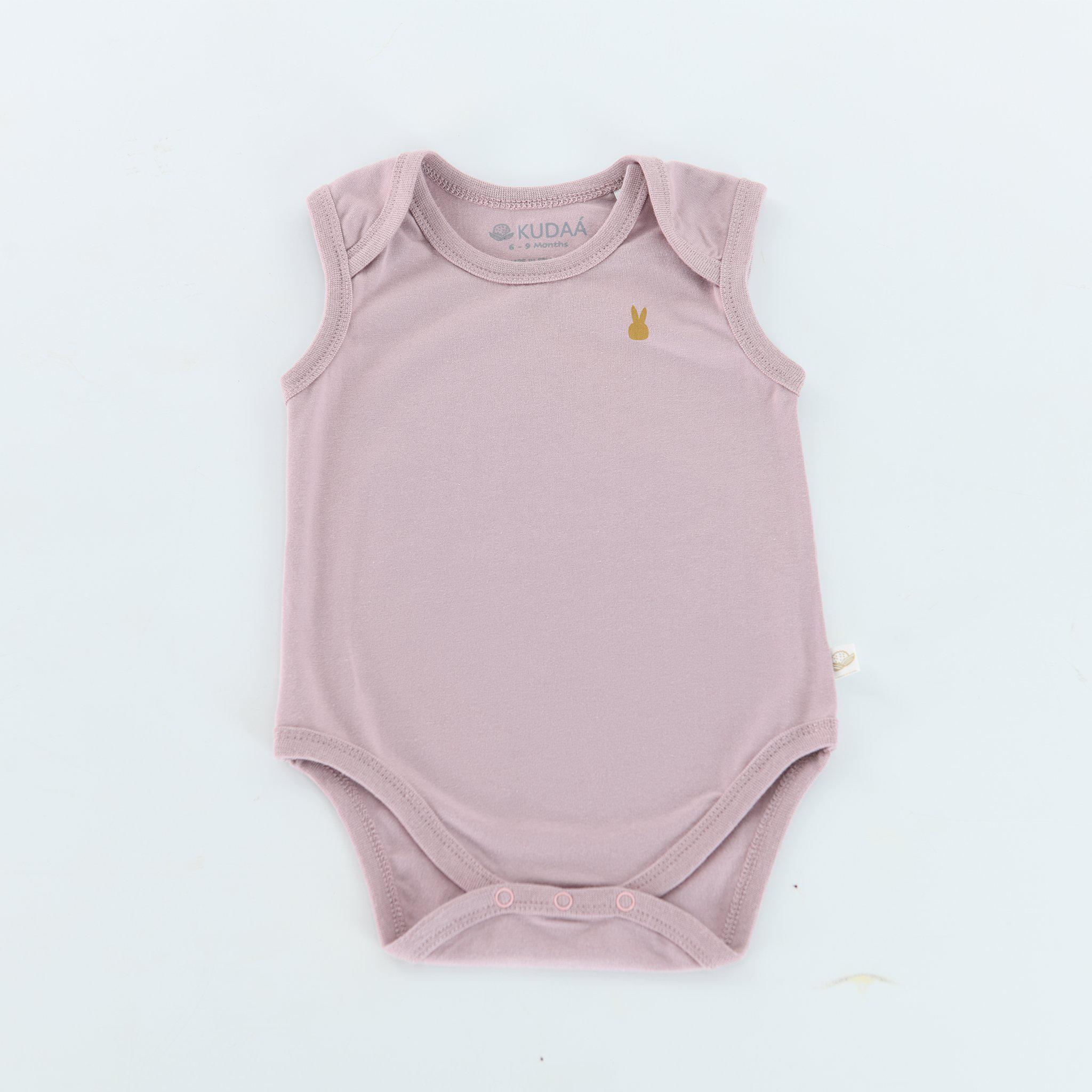 Organic Bunny Bunnysuit - Soft Cotton Baby Romper with Wood Rose Print | Perfect for Newborn Photoshoots, Easter Outfits & Nursery Comfort
