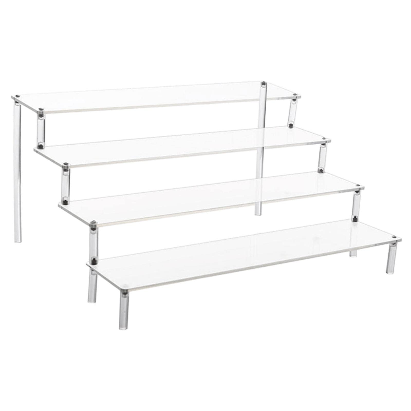 Newmind Detachable Acrylic Display Riser Stand - 39.5x34.5x20cm Multi-Purpose Shelf for Action Figures, Perfume, Cupcakes, Cosmetics & Toiletries - Perfect for Home Decor, Retail Displays & Doll Storage Organization