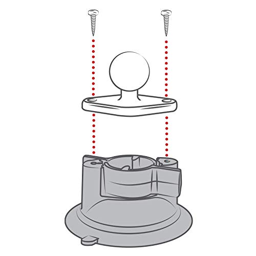 RAM Mounts Twist-Lock Suction Cup Base RAP-224-1U | Compatible with RAM B Size 1