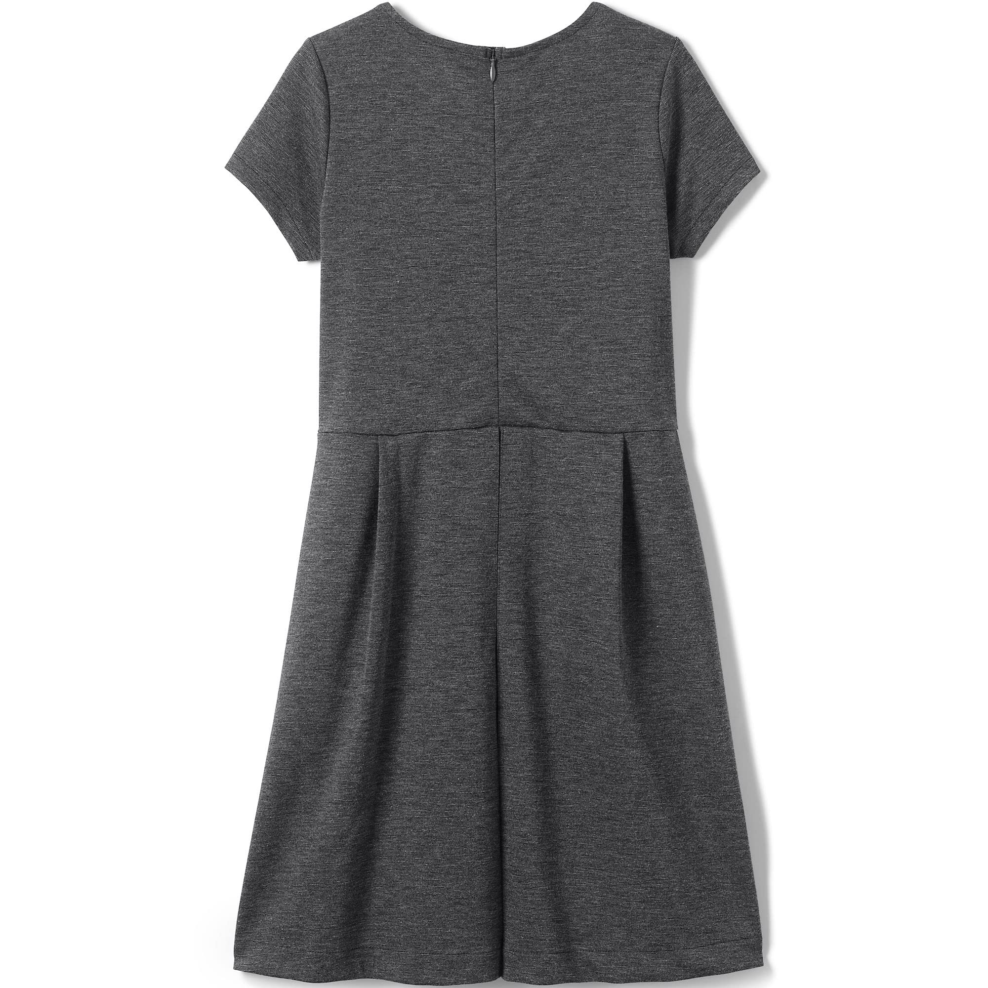Lands' End Girls Short Sleeve Ponte Dress - Comfortable & Stylish Kids' Outfit for School, Parties & Everyday Wear