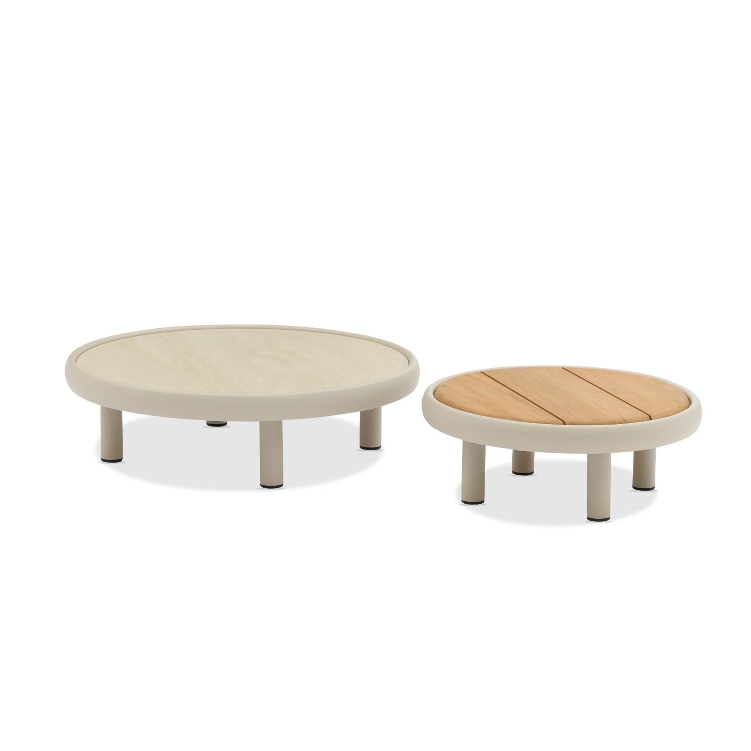 Modern Round Coffee Table in Bondi Beige - Perfect for Living Room, Lounge & Office Decor - Stylish Center Table for Home Furniture & Interior Design