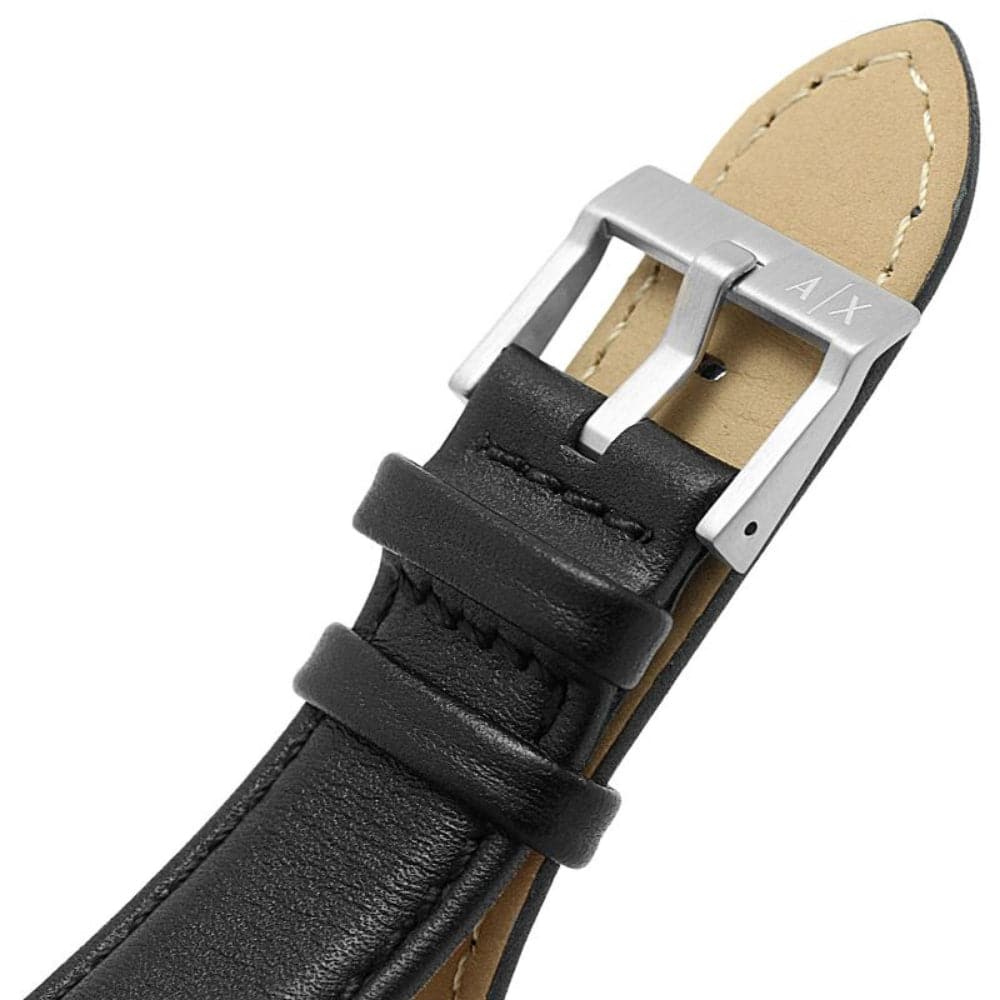 Armani Exchange AX1735 Black Dial Leather Strap Men's Watch | Luxury Fashion Timepiece for Business & Formal Occasions