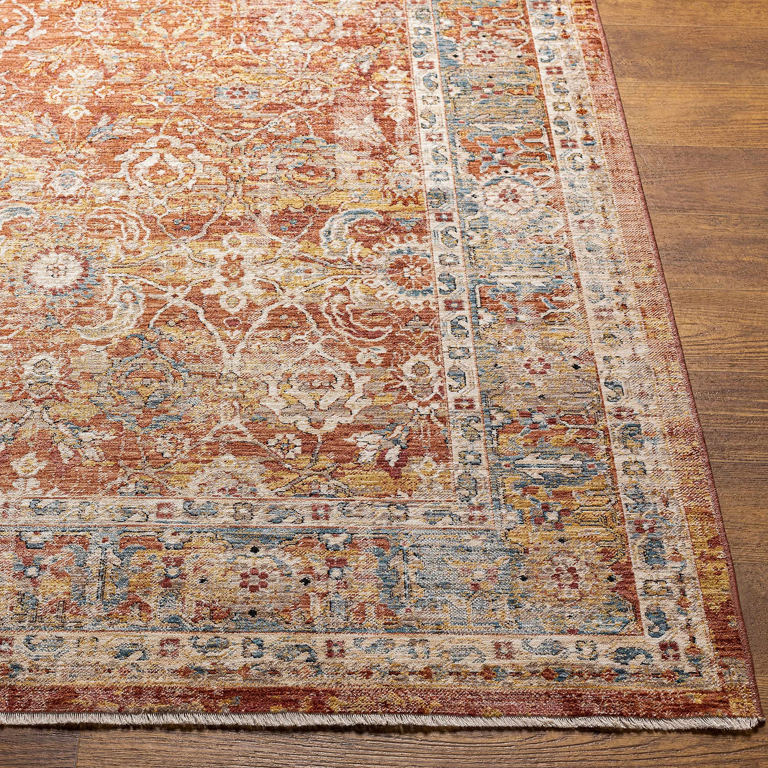 Hauteloom Magatos Traditional Area Rug for Living Room & Bedroom - Black, Purple, Red - 2'7