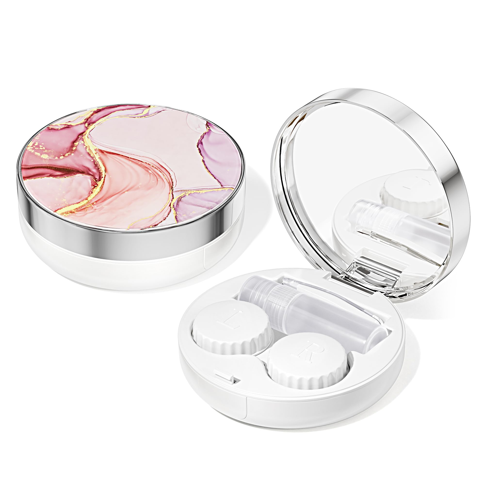 Travel Contact Lens Case with Solution - Cute & Portable Contact Lens Holder for Daily Use, Outdoor Activities & Trips | Perfect for Travelers & On-the-Go Lifestyle