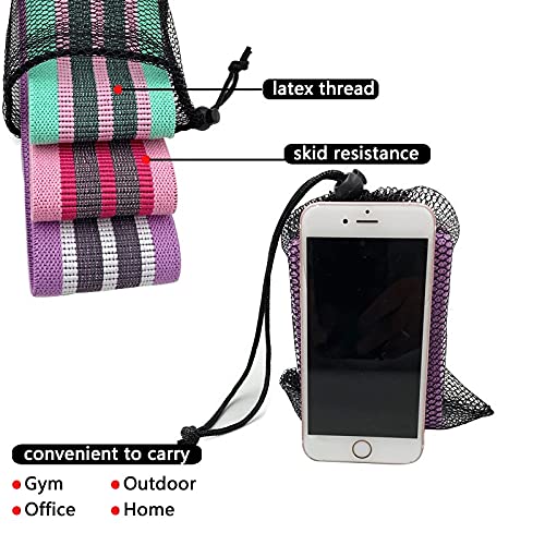Premium K&KLACOSTA Elastic Resistance Bands Set for Women & Men - 3-Level Fitness Bands for Legs, Butt & Full Body Workout - Non-Slip Exercise Bands for Home Gym, Yoga, Pilates & Outdoor Training - Ideal Gift for Fitness Enthusiasts