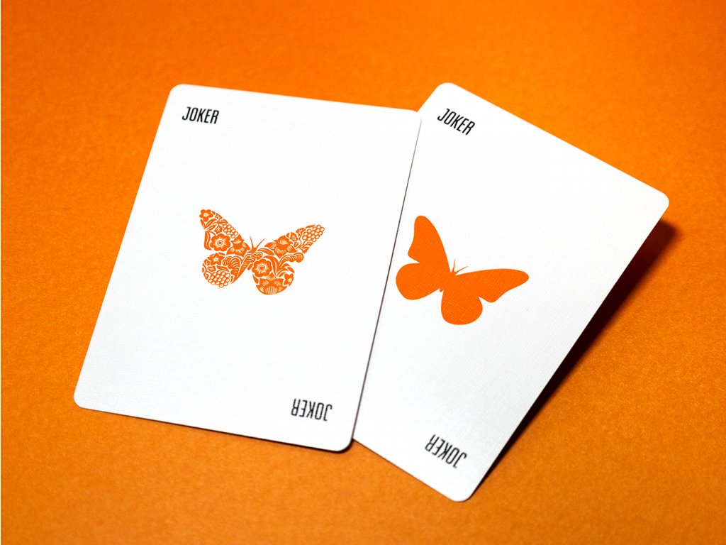 Orange Butterfly Playing Cards - Premium Quality Deck for Card Games, Magic Tricks & Collectors | Perfect for Poker, Blackjack & Cardistry Enthusiasts
