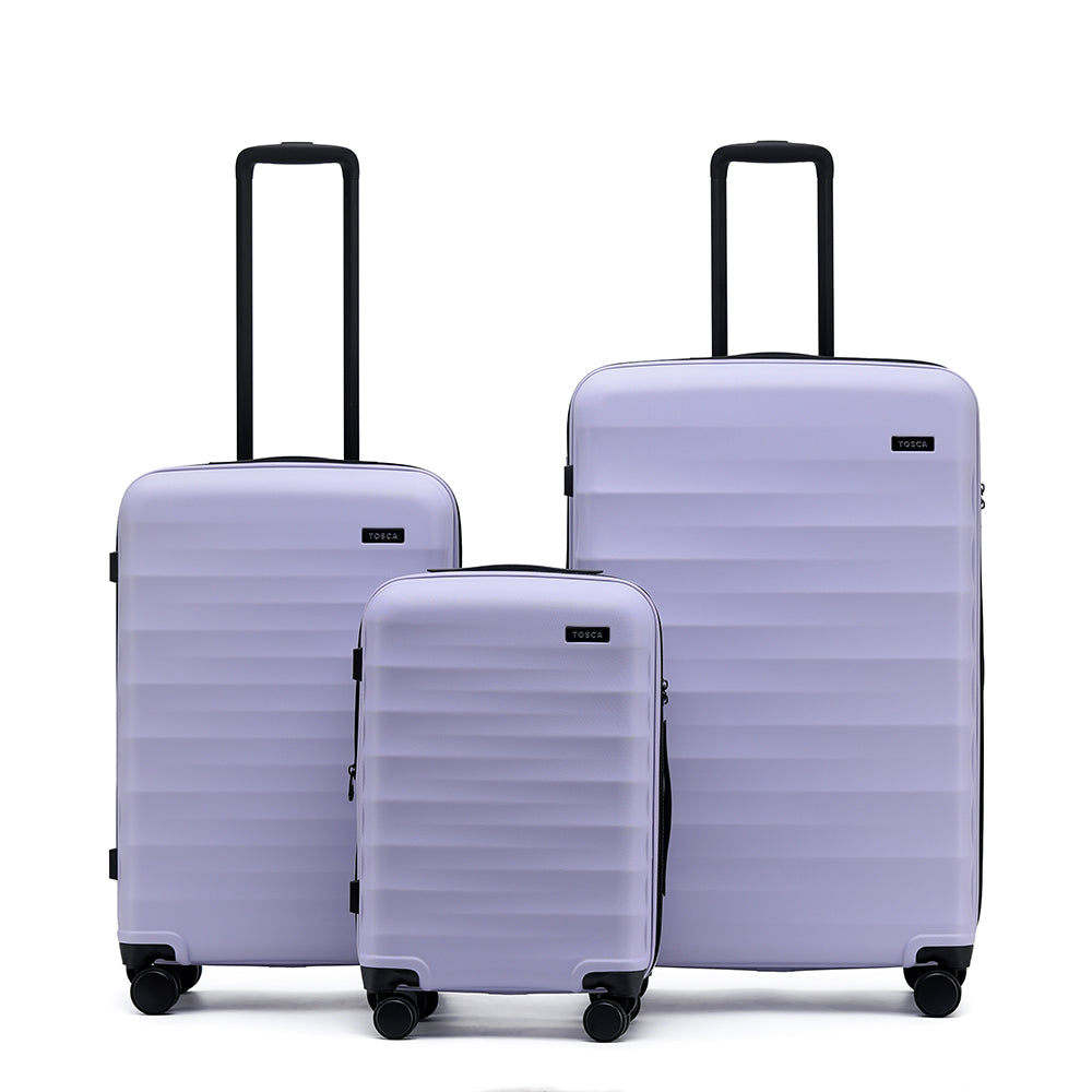 Tosca Interstellar 2.0 3-Piece Luggage Set in Lavender - Perfect for Travel, Vacations & Business Trips