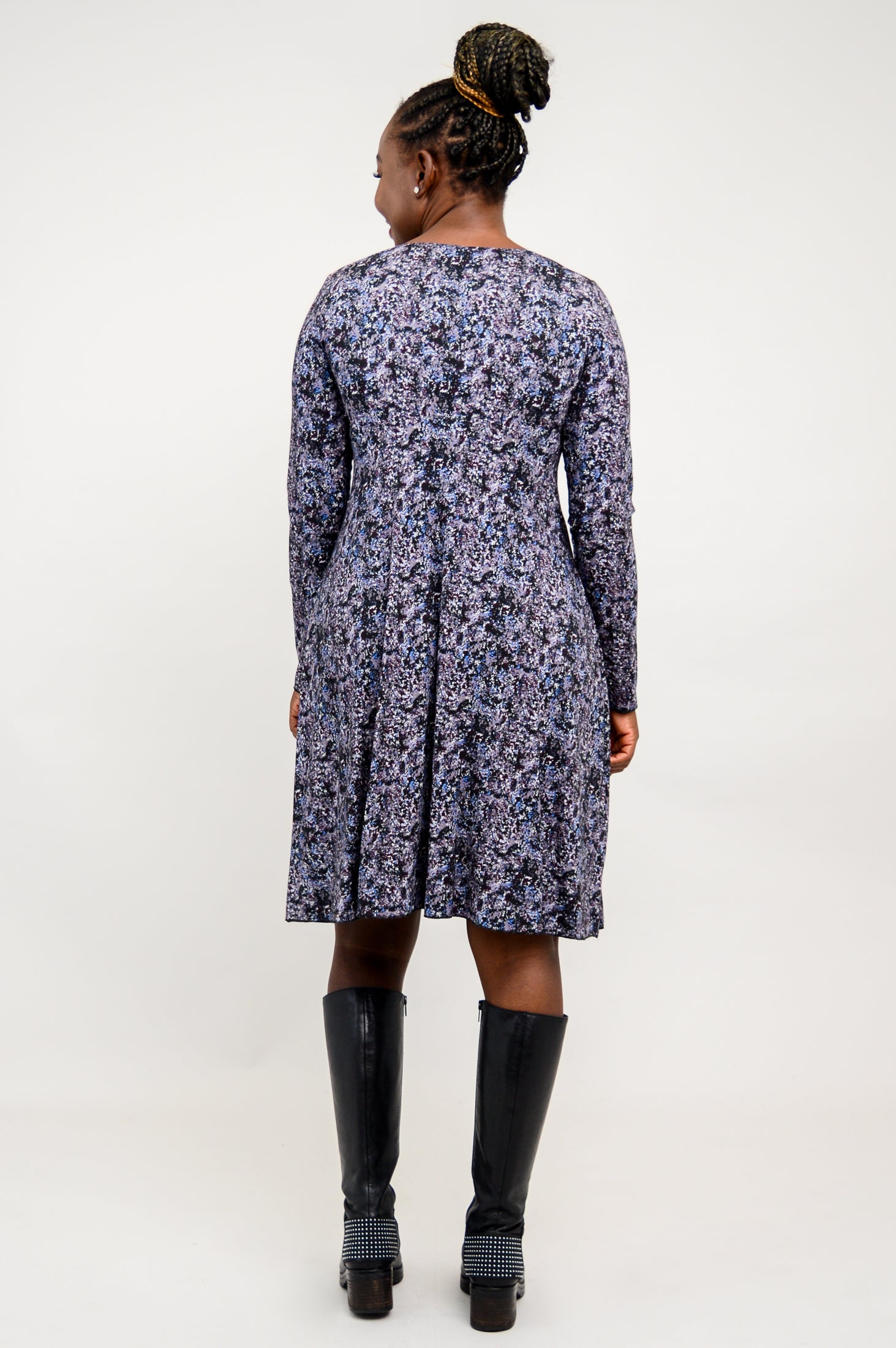 Denver Dress in Blue Space - Eco-Friendly Bamboo Fabric - Perfect for Casual Outings & Summer Vacations