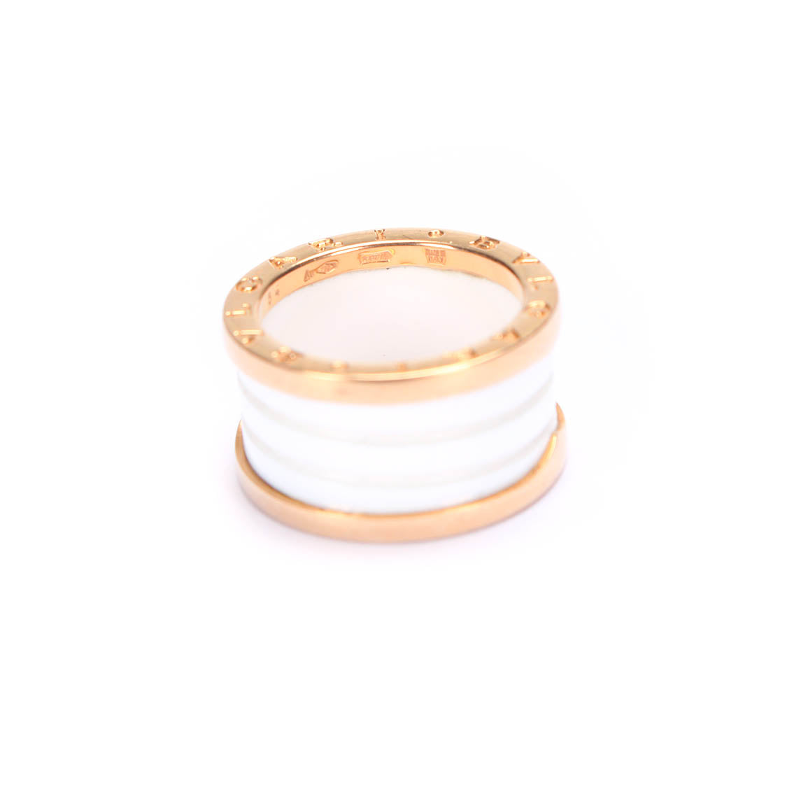18K Gold B.Zero1 Ceramic Band Ring for Women - Luxury Fashion Jewelry for Everyday Wear & Special Occasions