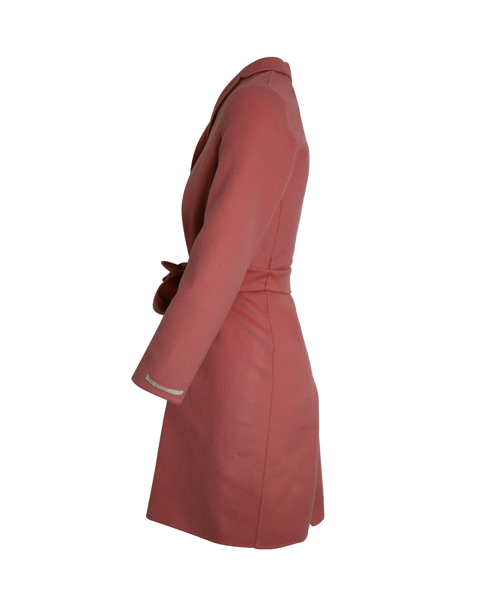 Max Mara Women's Pink Wool Wrap Coat - Elegant Winter Outerwear for Office & Evening Events