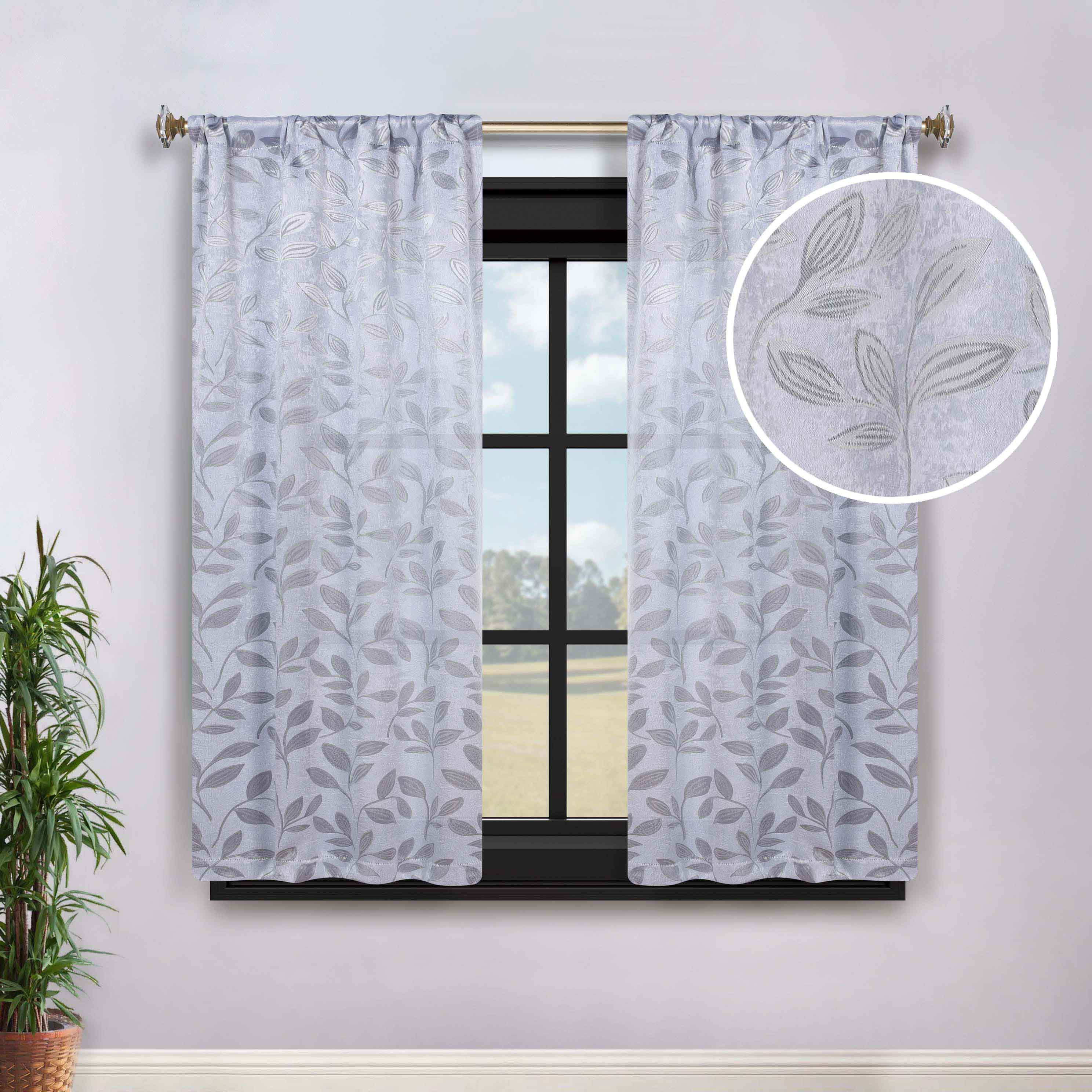 Blackout Curtains with Rod Pocket - Set of 2 Panels for Room Darkening & Privacy - Perfect for Bedrooms, Living Rooms & Home Theater