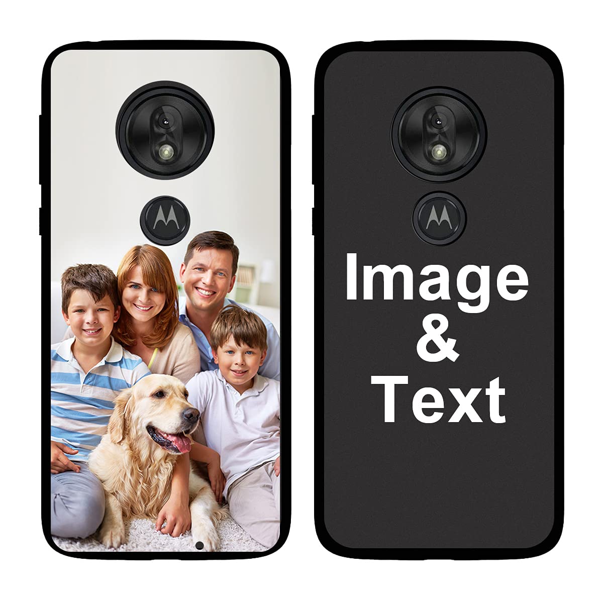 Customized Photo Case for Moto G7 Play & G7 Optimo - Personalized Picture Phone Cover with Shockproof Silicone Protection, Soft Candy Design - Perfect Christmas, Birthday & Thanksgiving Gift for Her/Him - Ideal for Daily Use, Travel & Special Occasions - STYLETiFY Protective Black Phone Case