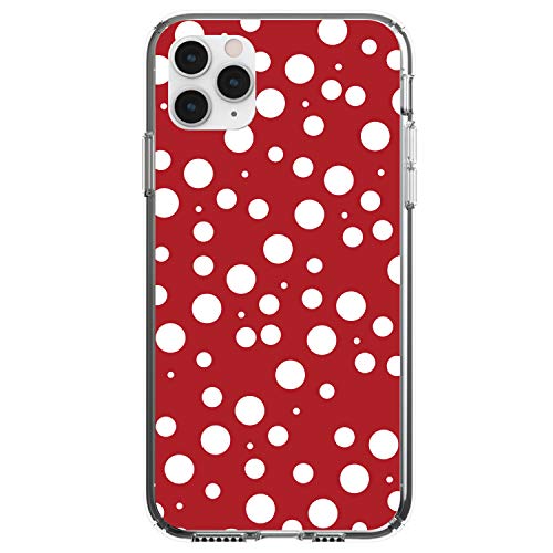 Red White Bubbles Polka Dots On Clear Case