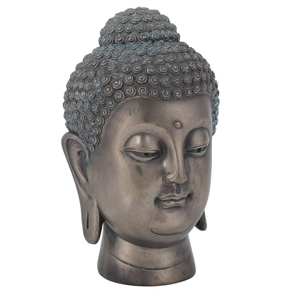 Zen Buddha Head Statue for Meditation - Peaceful Home & Office Decor, Feng Shui Meditation Buddha Sculpture for Stress Relief & Spiritual Relaxation - Perfect for Yoga Rooms, Meditation Spaces & Serene Home Decor