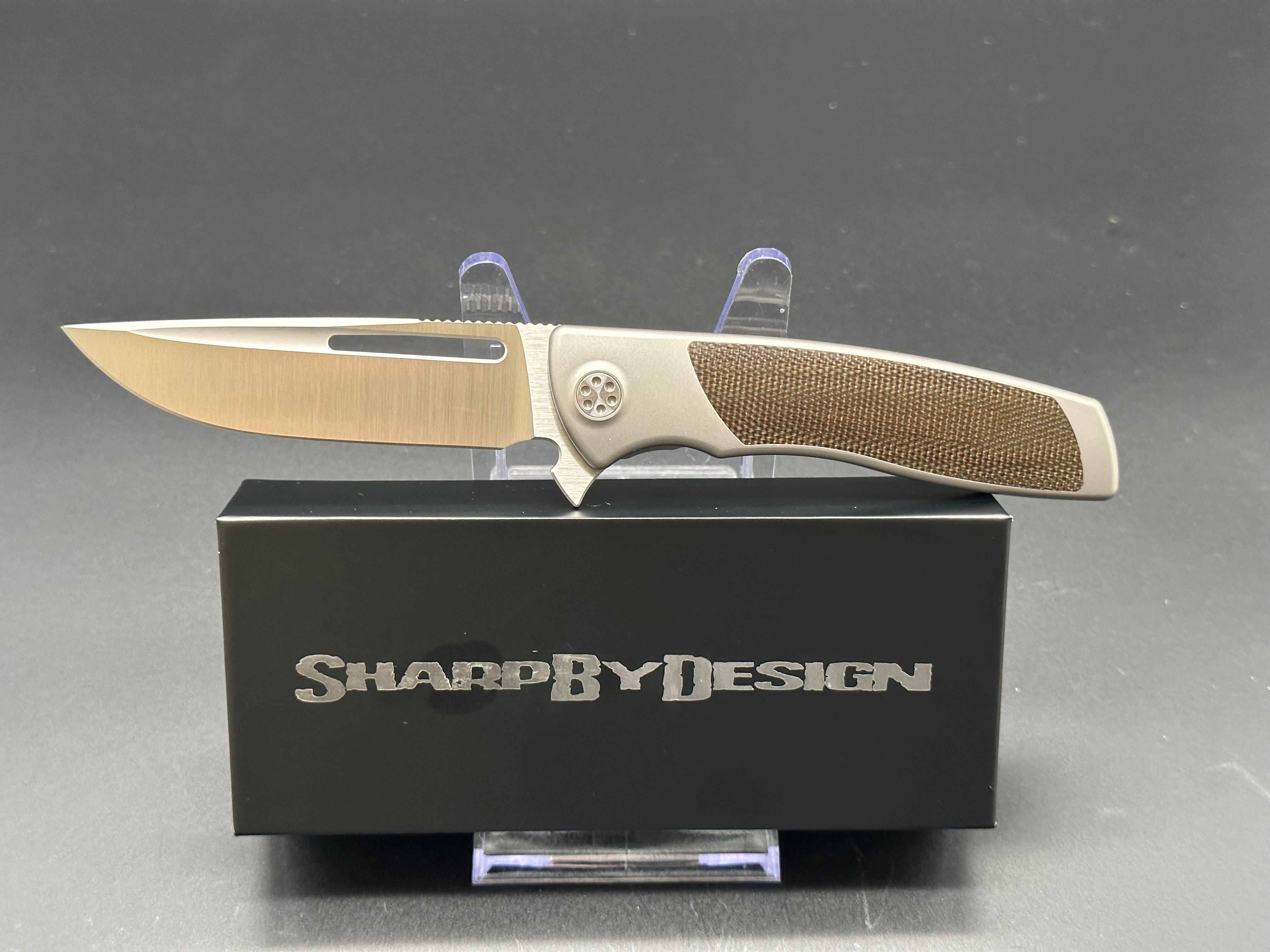 Sharp by Design Mini Evo Drop Point Knife - Premium EDC Folding Pocket Knife for Outdoor, Camping & Everyday Carry | Tactical Utility Blade with Ergonomic Grip