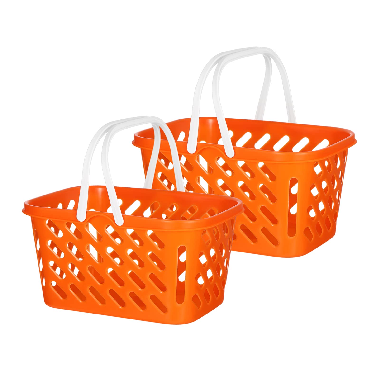 TOYANDONA 2-Piece Pretend Play Shopping Basket Set for Kids - Mini Grocery Cart with Handle for Role Play, Learning & Imagination - Perfect for Preschool Playtime, Birthday Gifts & Toddler Educational Toys