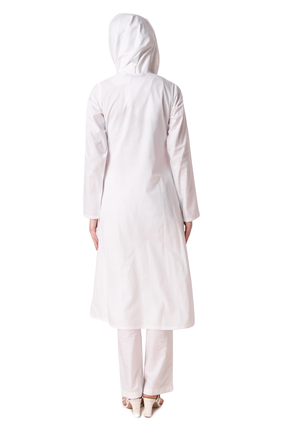 Elegant White Front Open Cotton Salwar Kameez for Women - Traditional Indian Ethnic Wear for Festivals, Weddings & Special Occasions