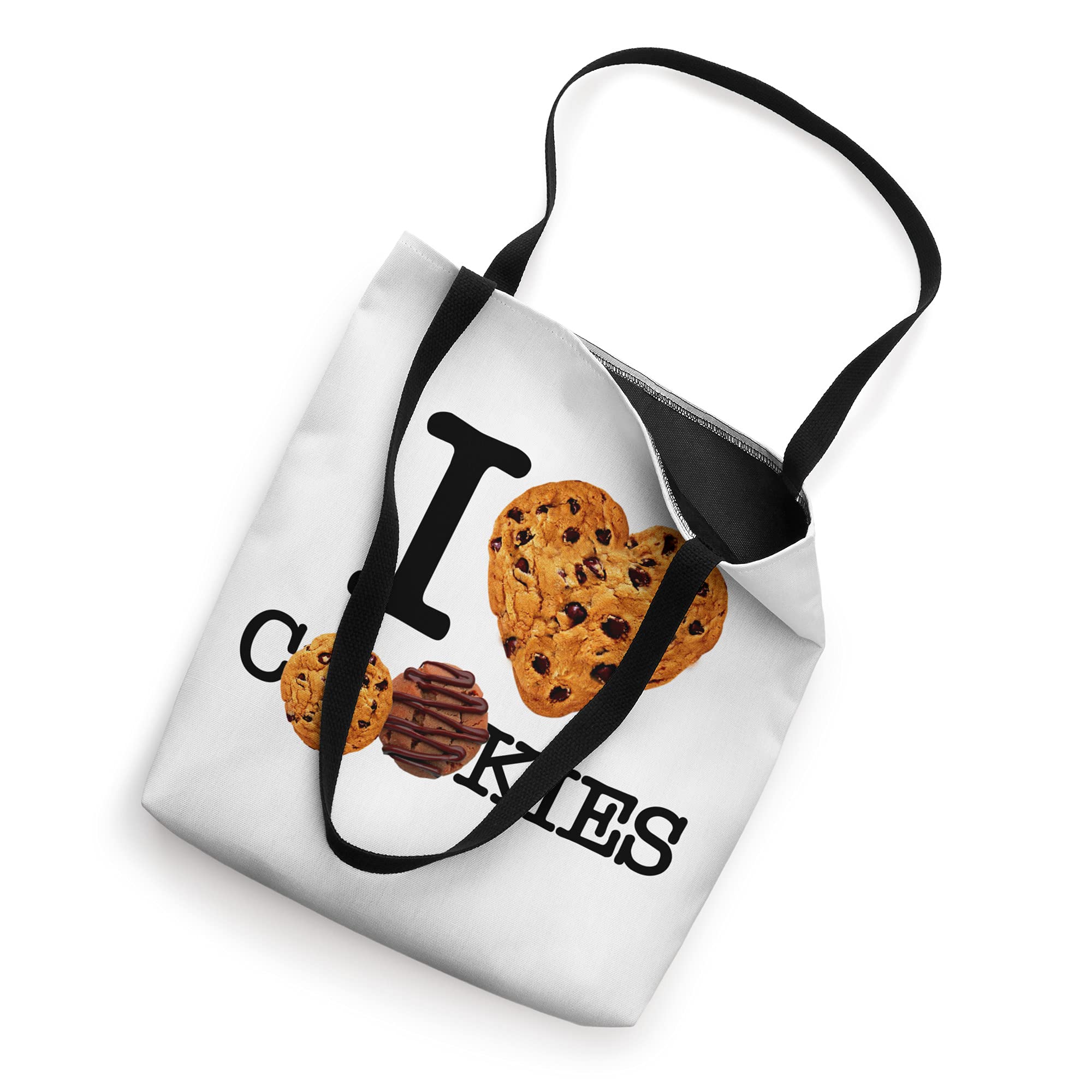 I Love Cookies Gift Tote Bag - Reusable Grocery Shopping Bag for Baking Enthusiasts, Cookie Lovers & Gift Giving - Perfect for Farmers Markets, Parties & Holiday Presents