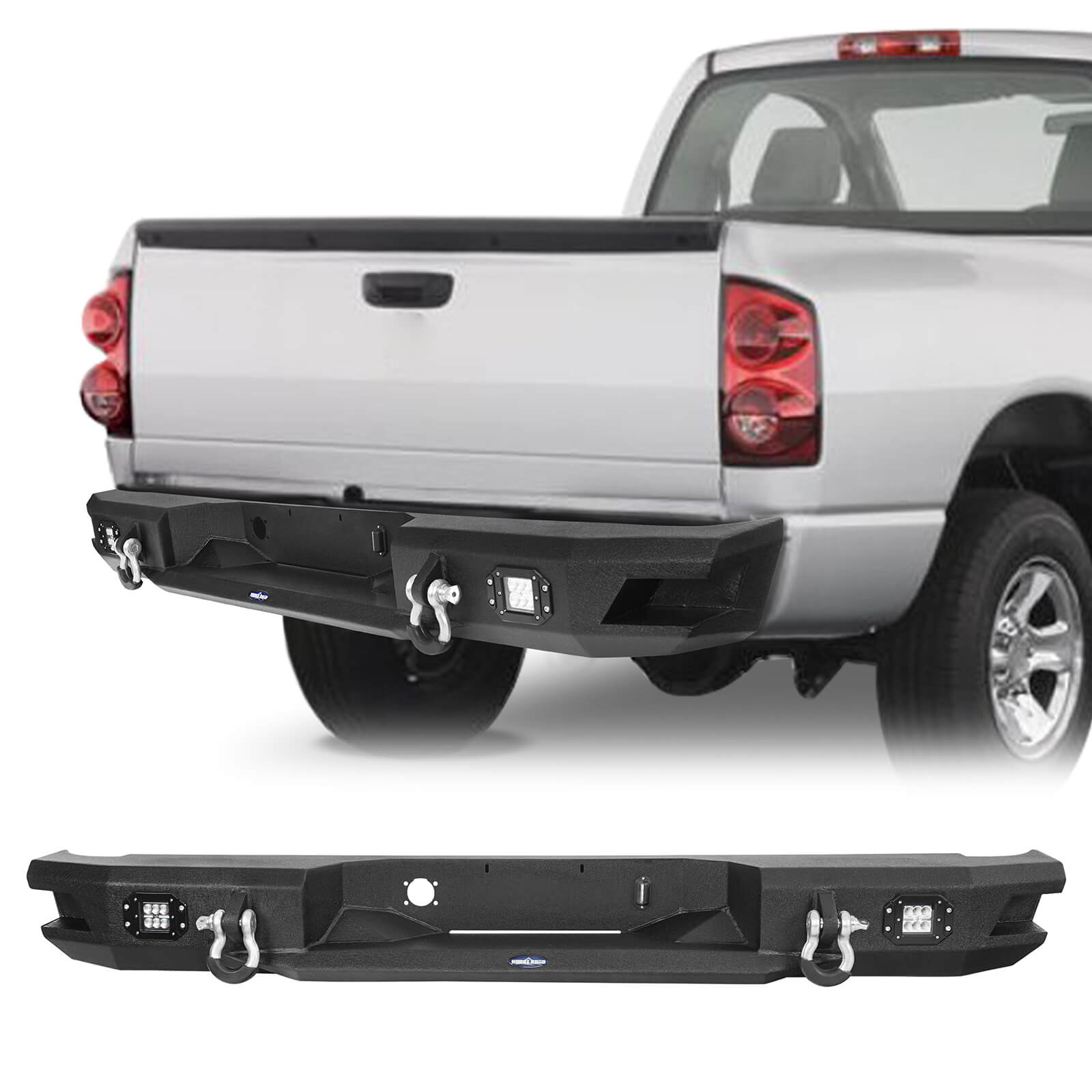 Discovery Rear Bumper for 2006-2008 Ram 1500 Pickup Truck | Heavy Duty U-Box Design | Perfect for Off-Roading & Towing