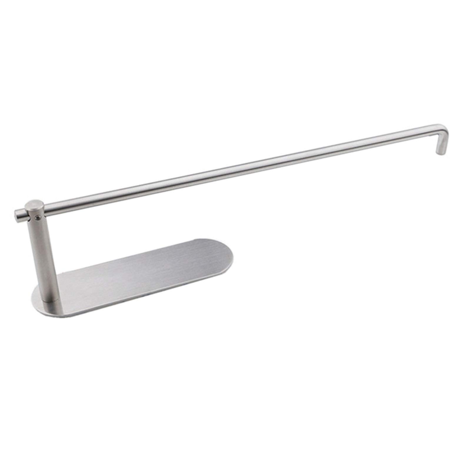 Stainless Steel Punch-Free Kitchen Paper Towel Holder - Durable & Rustproof Paper Towel Rack for Home, Kitchen, Office - Silver (Perfect for Countertop, Under Cabinet & RV Use)