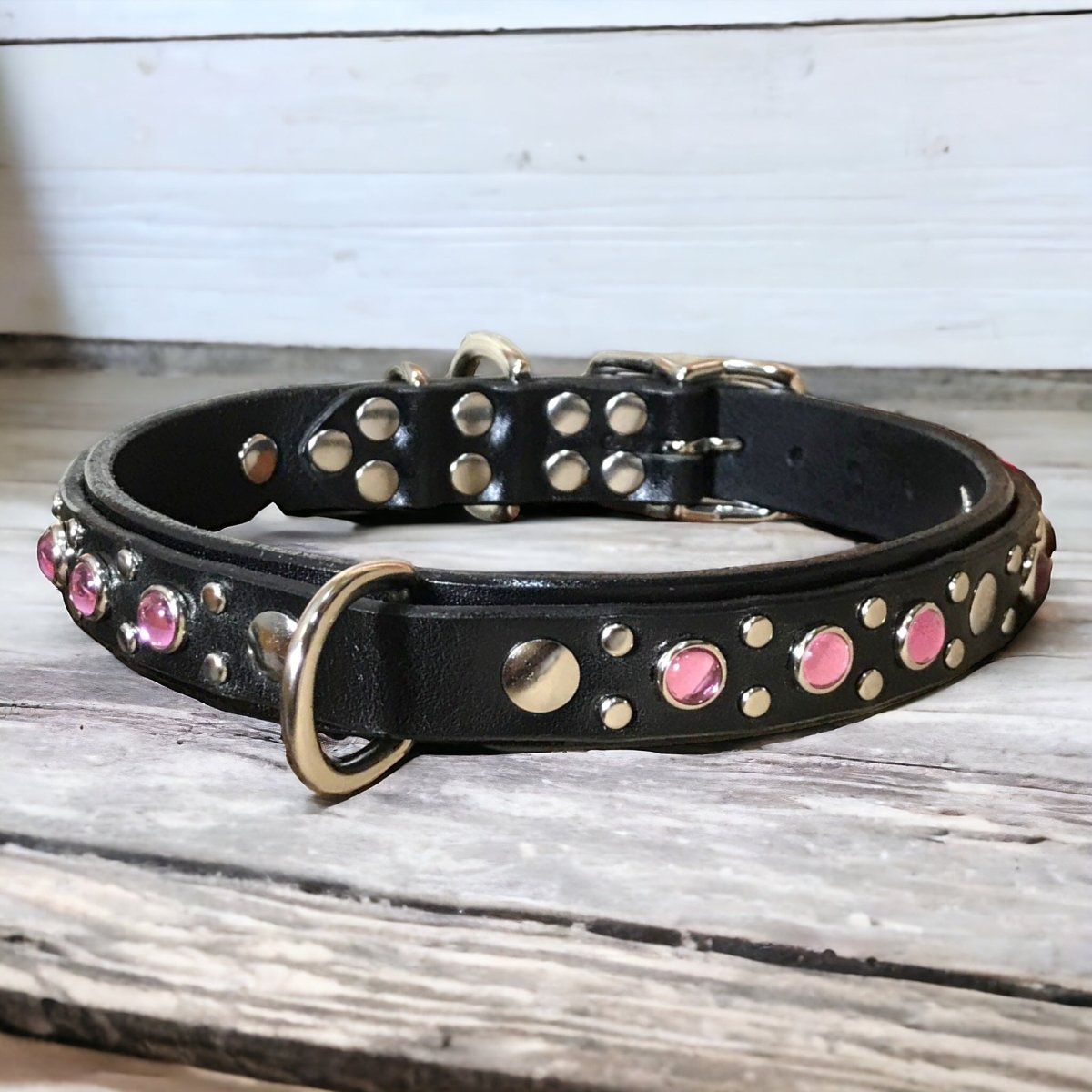 Premium Augusta Leather Dog Collar - Adjustable & Durable Pet Collar for Small Medium Large Dogs - Perfect for Training, Walks & Outdoor Adventures