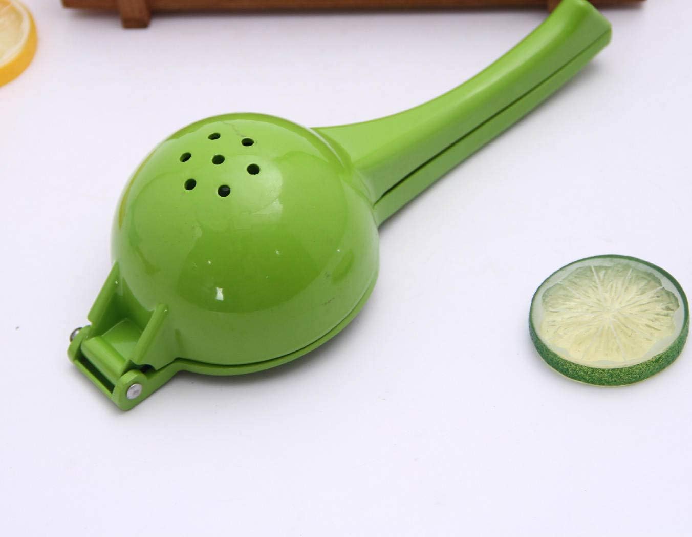 Premium Stainless Steel Manual Citrus Juicer - Handheld Lemon Lime Squeezer for Fresh Juice - Durable Kitchen Tool for Oranges, Grapefruits (Green) - Perfect for Cocktails, Baking & Healthy Drinks