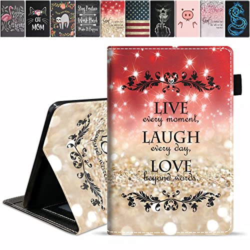 Red Glitter Quote Live Laugh Love