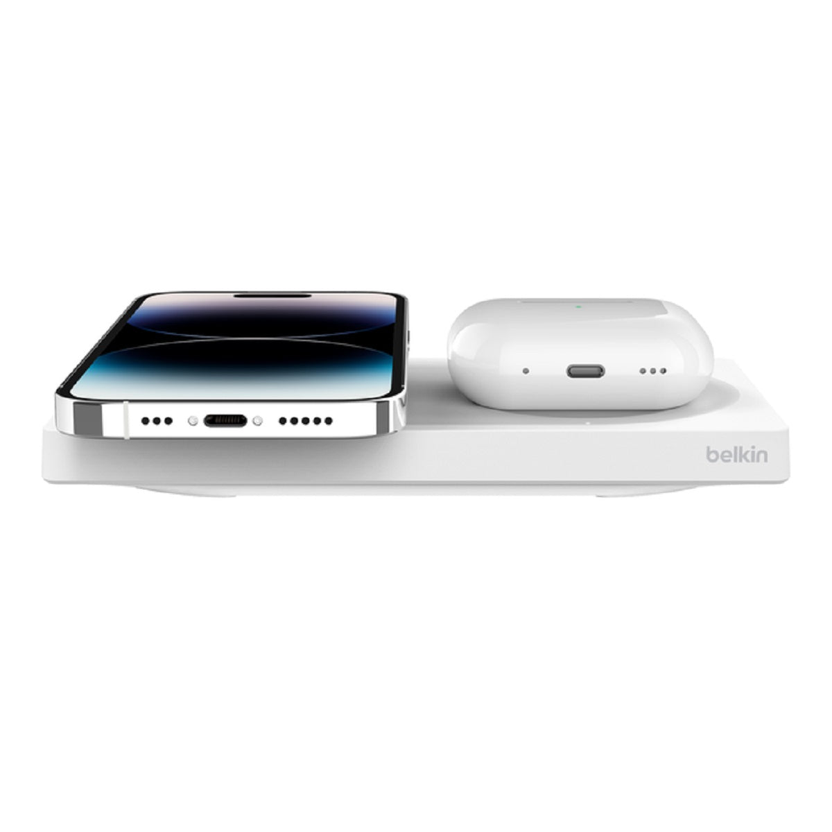 Belkin BoostCharge Pro MagSafe 2-in-1 Wireless Charging Pad 15W Fast Charging for iPhone & AirPods - Perfect for Home, Office & Travel