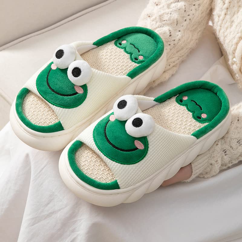 Yoroka Cartoon Animal Slippers for Women - Soft Thick Sole Indoor/Outdoor House Shoes - Cute Comfortable Home & Garden Wear