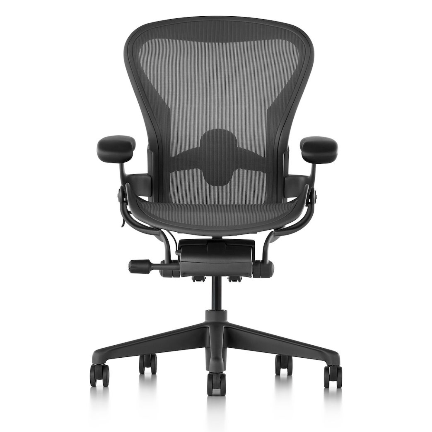 Herman Miller Aeron Chair Remastered - Graphite Ergonomic Office Chair with Adjustable Lumbar Support | Perfect for Home Office, Gaming Setup & Workspace Comfort