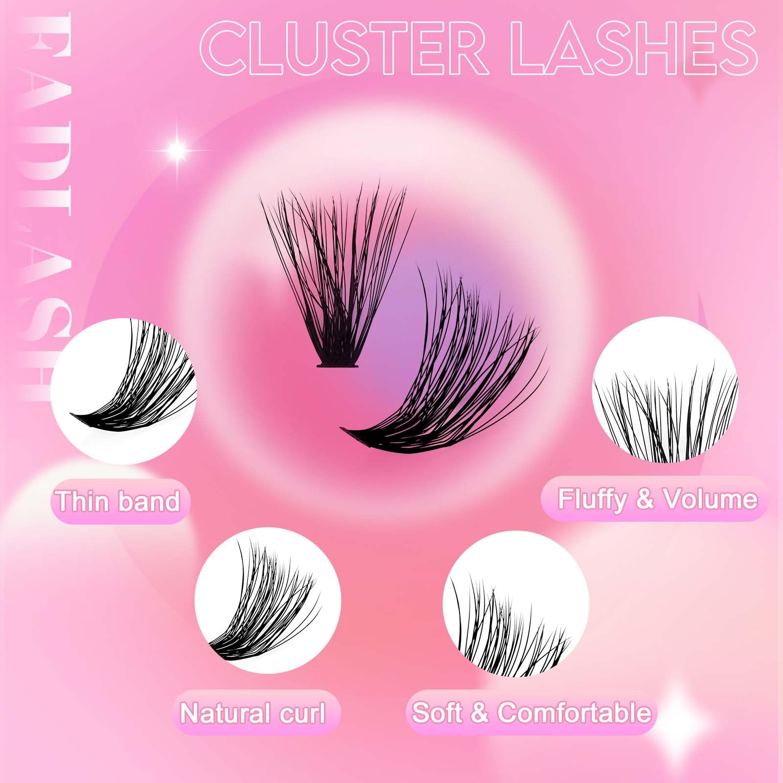 240pcs 3D Volume Individual Lash Clusters - 40D 12-18mm Mixed Length, D Curl, Fluffy Soft DIY Eyelash Extensions Kit for Natural & Dramatic Looks | Perfect for Home Use, Parties & Special Occasions