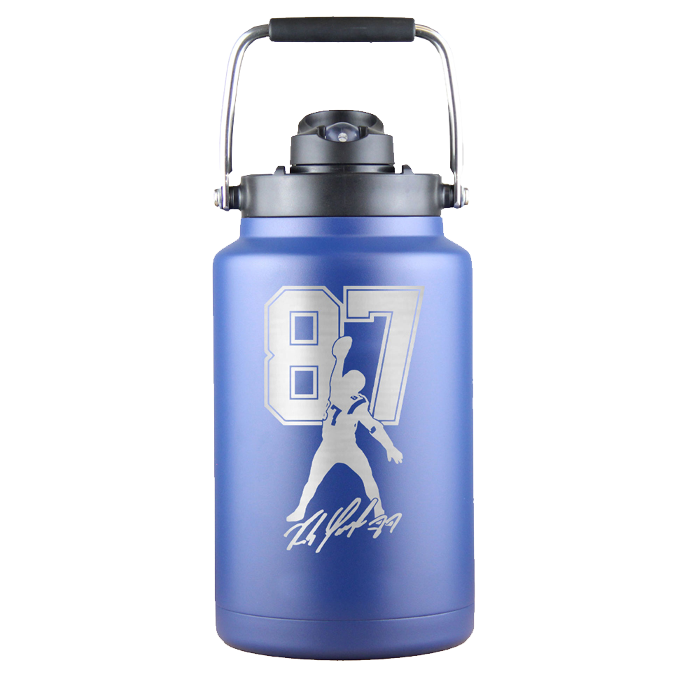 Gronk Signature Edition 1 Gallon Water Bottle - Large Insulated Sports Jug for Gym, Hiking & Outdoor Activities