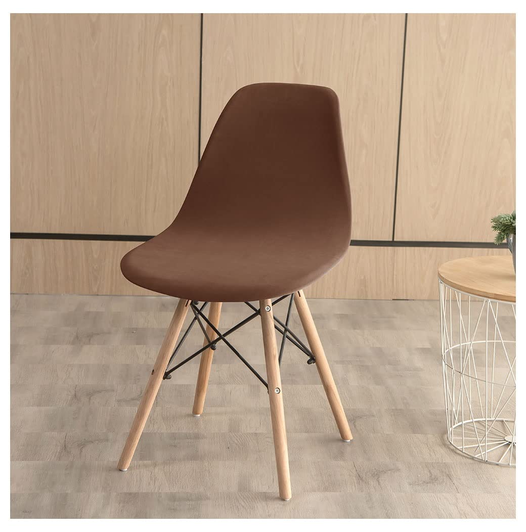 Luxury Velvet Dining Chair Covers Set of 1/2/4/6 - Stretchable Slipcovers for Kitchen, Office, Dining & Living Room - Printed Shell Chair Covers for Armless Chairs (Small, 1PC) - Perfect for Home Decor, Parties & Restaurant Seating
