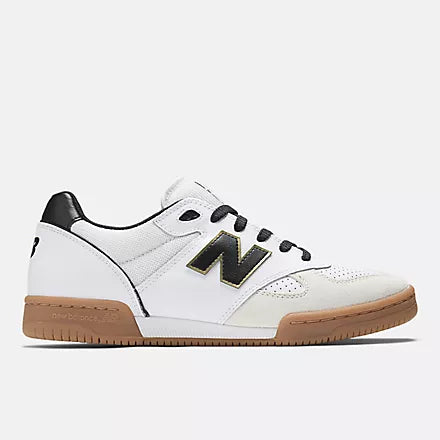 New Balance Numeric Tom Knox 600 Skateboarding Shoes - White/Black/Gold - High-Performance Skate Shoes for Street & Park Riding