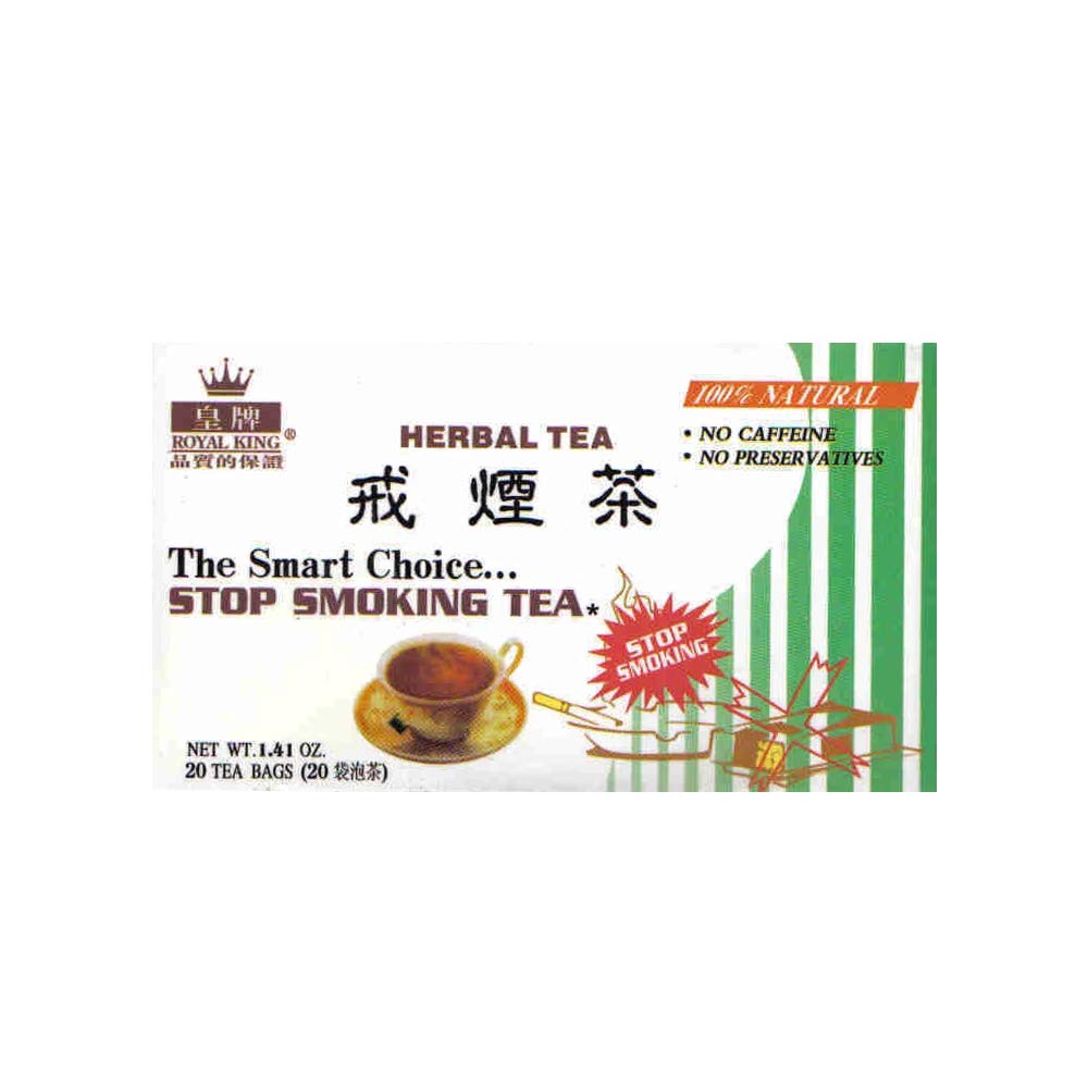 Royal King Stop Smoking Herbal Tea - 20 Tea Bags | Natural Nicotine Craving Relief | Perfect for Quitting Smoking & Stress Relief at Home or Work