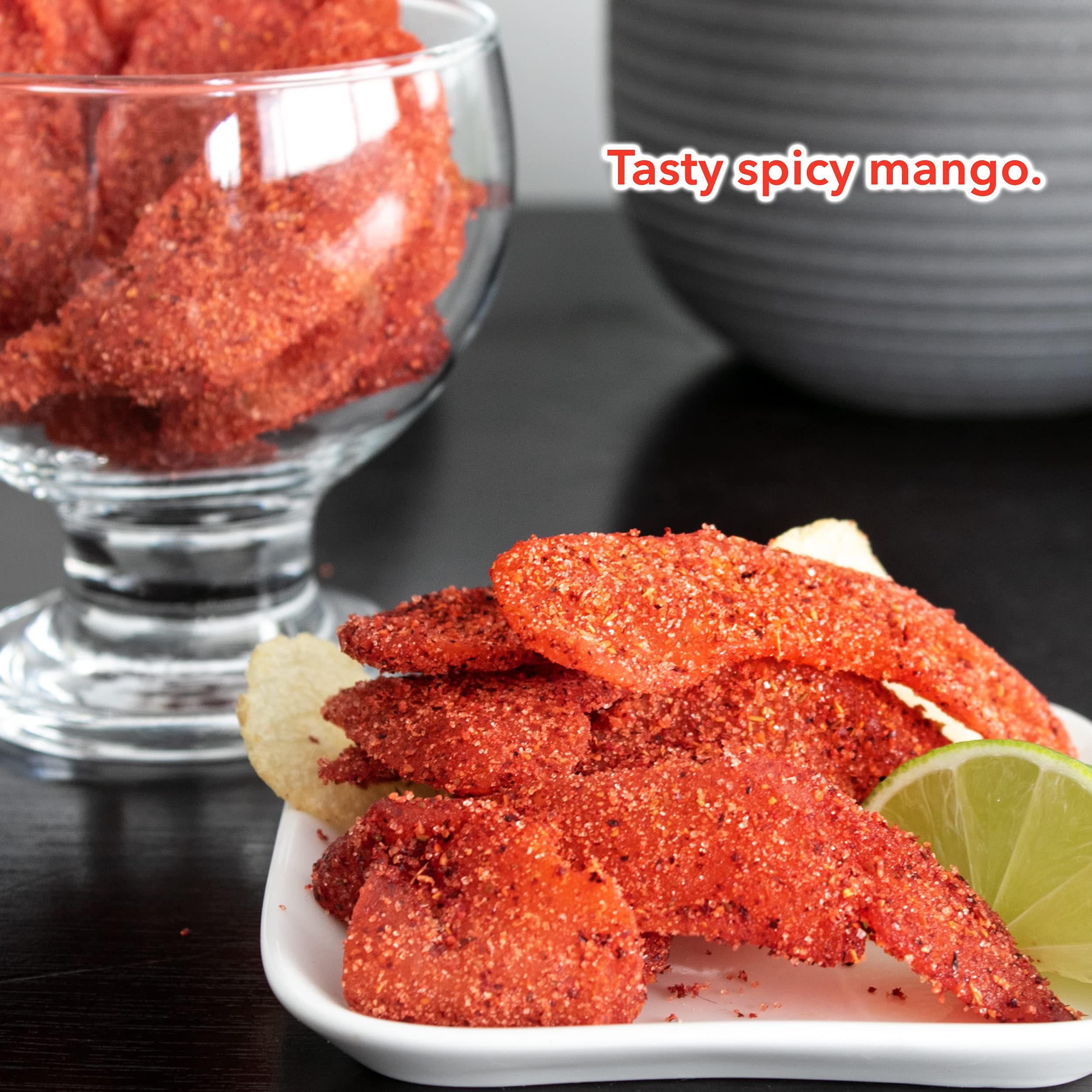 Spicy Dehydrated Mango Slices with Chili (8.8 oz) - Natural Dried Fruit Snack - Sweet & Hot Flavor - Perfect for On-the-Go, Hiking, Office Snacks & Healthy Treats