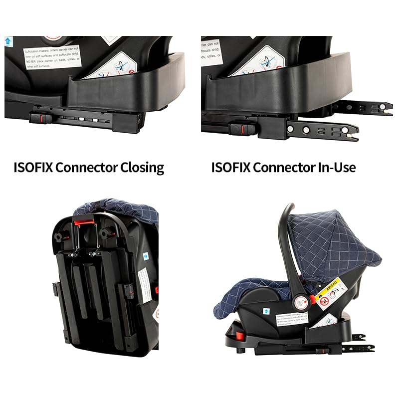 3 in 1 Baby Travel System - Reversible Foldable Stroller with Pram & Carriage | Lightweight Infant Pushchair for Newborns | High Landscape View & Reclining Seat (Pink Base) - Perfect for Shopping, Travel & Daily Walks