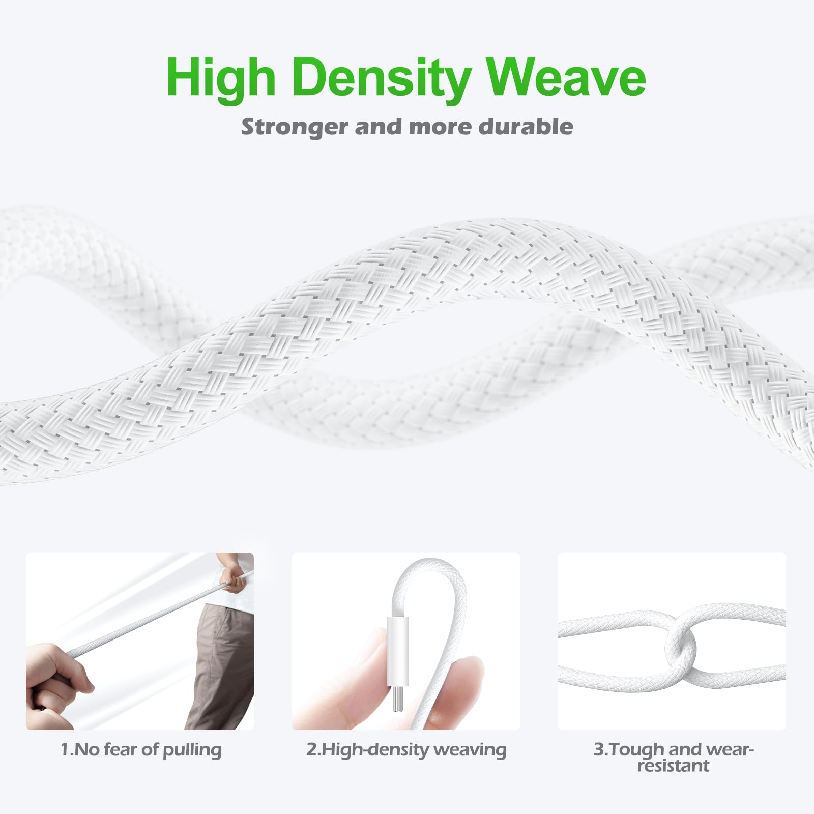 140W USB-C to Magnetic 3 Fast Charging Cable (6.6ft) - Safe & Durable Charger Cord for MacBook Pro 14/16-inch (2021-2023) & MacBook Air 13/15-inch (2022-2024) - Perfect for Home, Office & Travel Charging