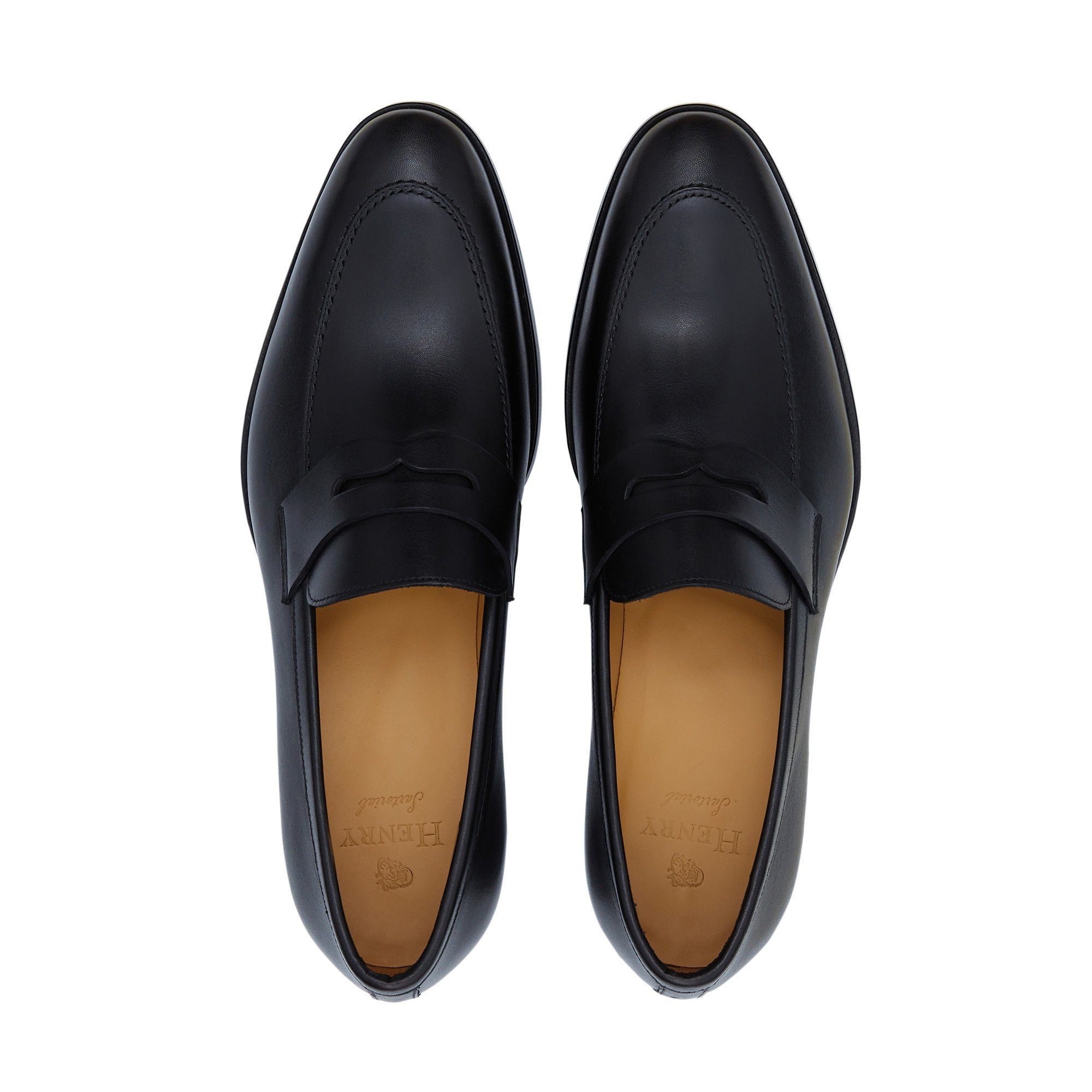 Premium HENRY SARTORIAL Campbell Loafers for Men - Classic Black Leather Slip-On Dress Shoes | Comfortable & Stylish for Business, Office, and Formal Occasions