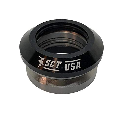 SCT USA Threadless Integrated Headset - Lightweight Bicycle & Scooter Headset Bearings for Smooth Steering - Perfect for BMX, Mountain Bikes, and Electric Scooters