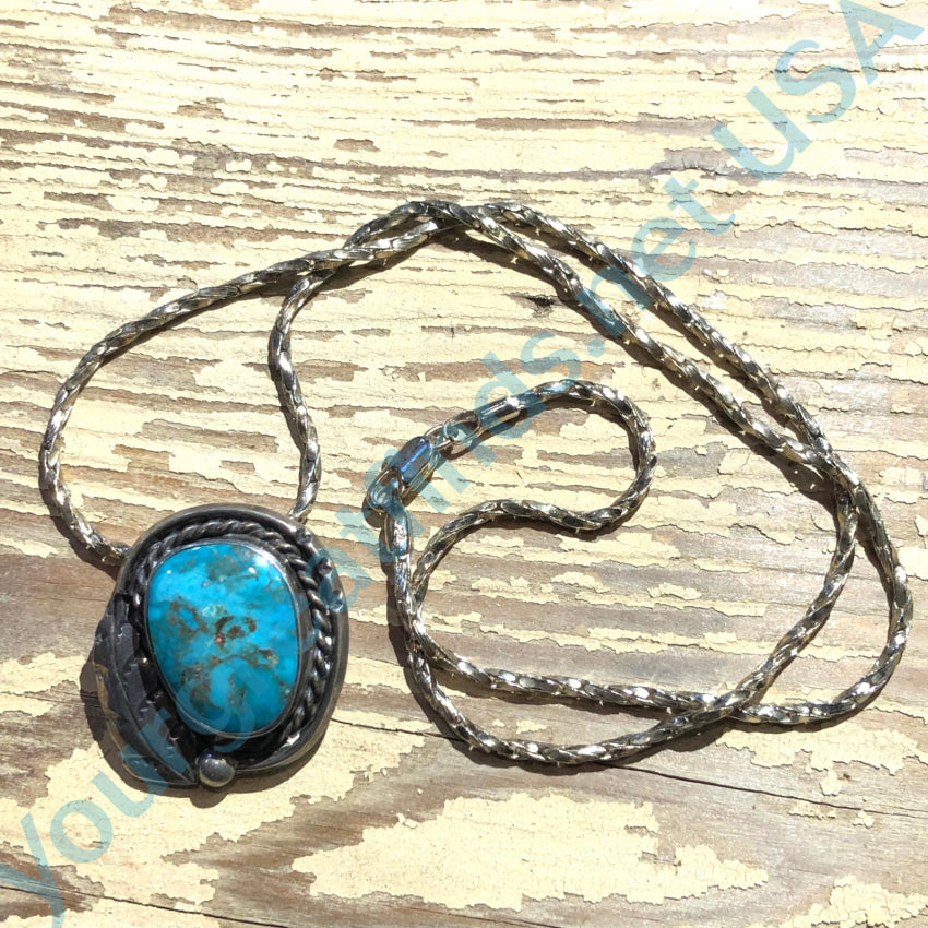 Vintage Navajo Turquoise Necklace & Pin - Sterling Silver Jewelry for Women, Handmade Southwest Style, Perfect for Boho Fashion & Special Occasions