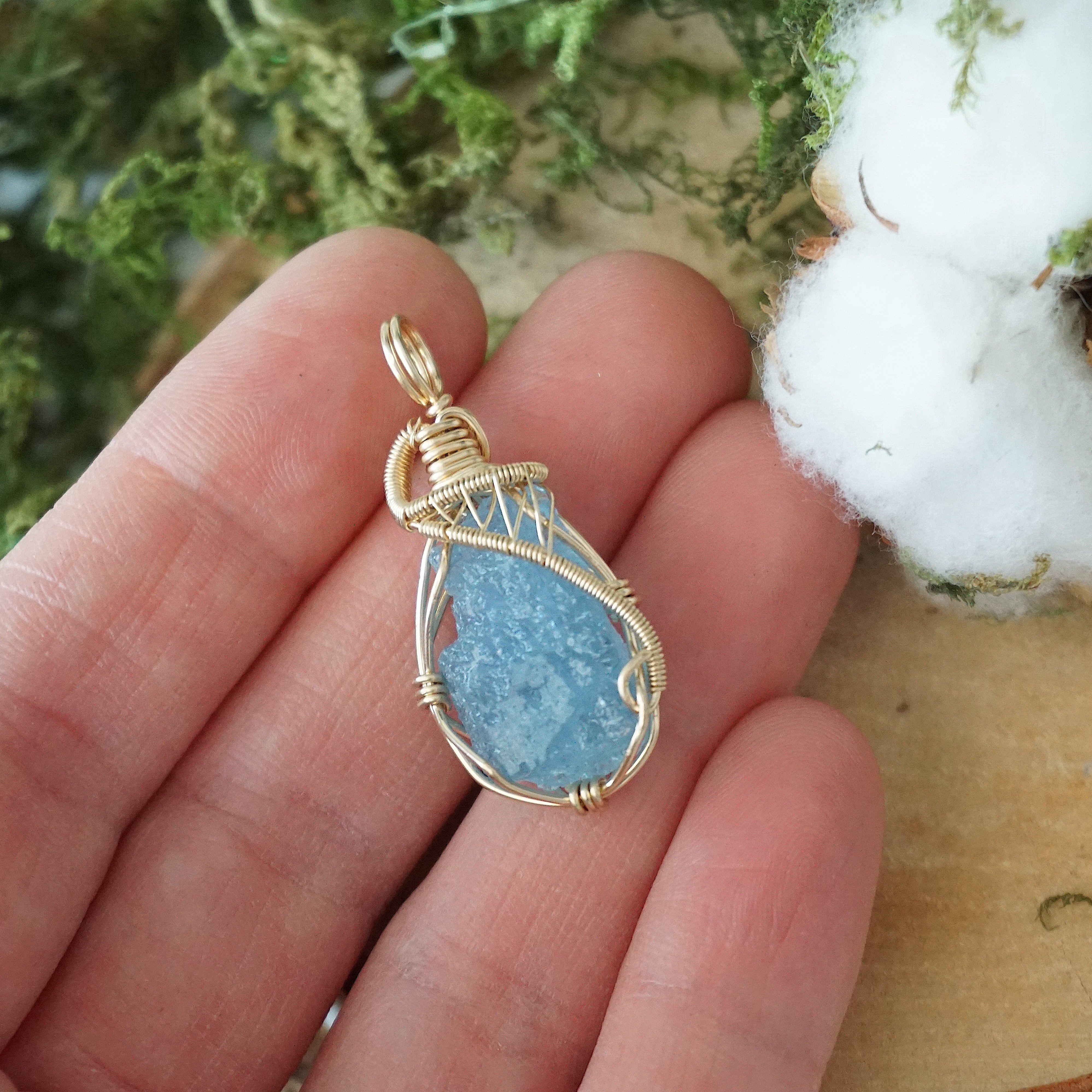 14K Gold Filled Aquamarine Pendant Necklace for Women - March Birthstone Jewelry Gift for Mom, Wife, or Girlfriend - Perfect for Weddings, Anniversaries & Everyday Elegance