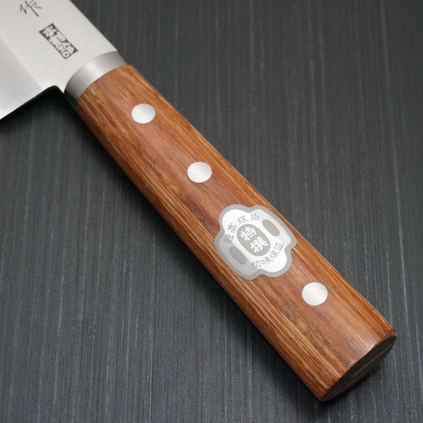 Kanetsune Santoku Knife 165mm - Premium Takefu Shiro 2 Clad Stainless Steel Japanese Kitchen Knife for Slicing, Dicing & Chopping Vegetables, Meat & Fish