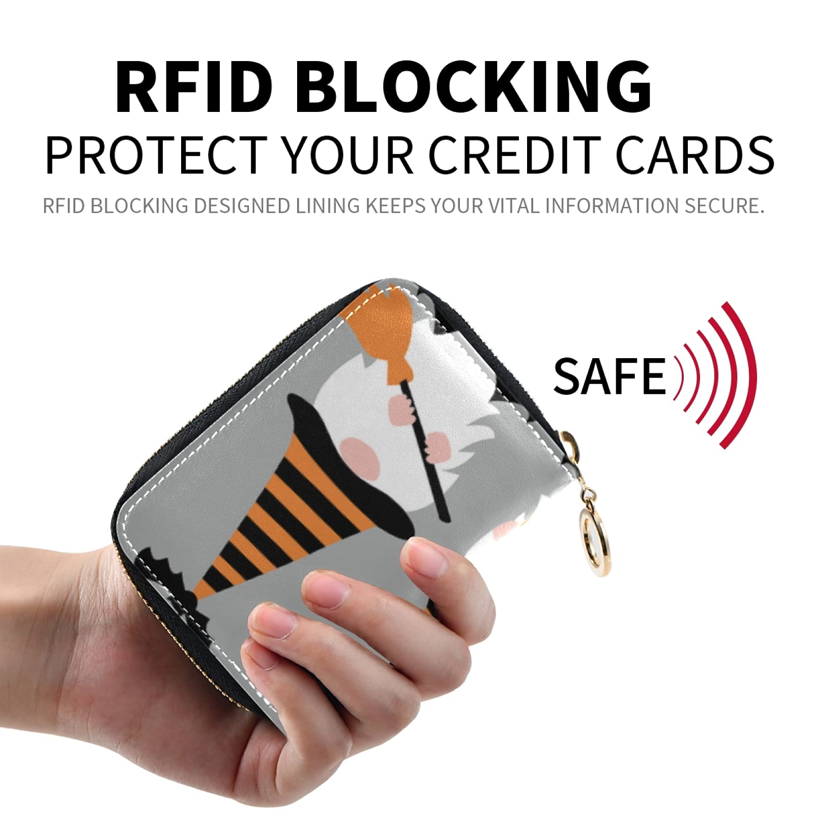 Stylish Grey RFID Blocking Leather Card Holder for Women - Compact Zipper Coin Wallet with Key Organizer & Change Pocket - Perfect for Travel, Shopping, and Everyday Use