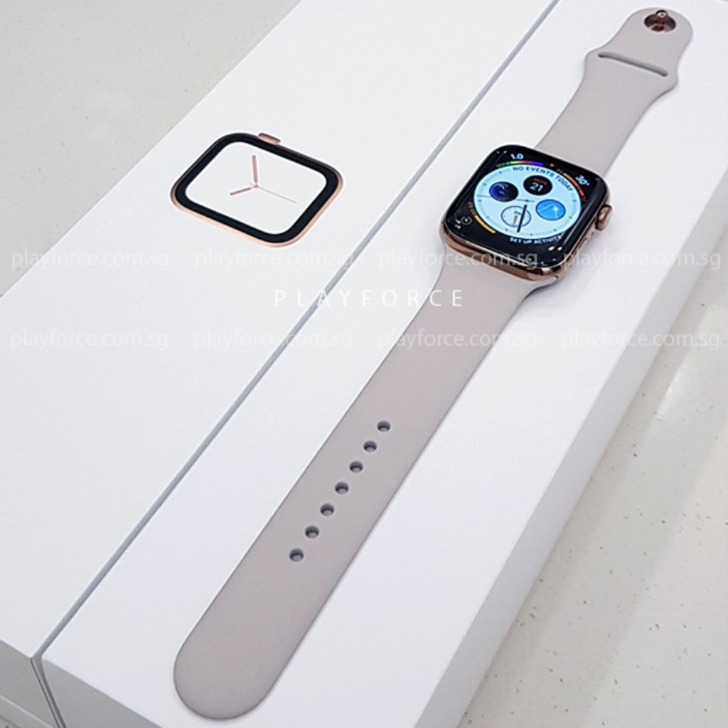 Apple Watch Series 4 44mm Stainless Steel GPS + Cellular with AppleCare+ - Smartwatch for Fitness Tracking, Calls & Notifications - Perfect for Workouts, Business & Everyday Use