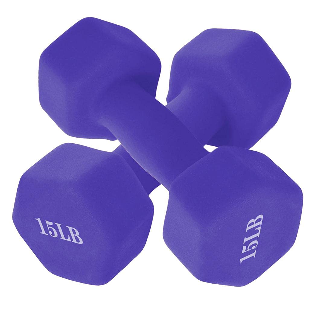 Sanamtiy 15 Lbs Dumbbell Set - Pair of Hand Weights for Home Workouts, Strength Training & Muscle Building | Perfect for Gym, Fitness & Home Exercise | US Stock Fast Shipping